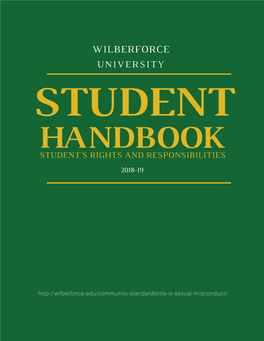 2018-19-Wilberforce University Student-Handbook