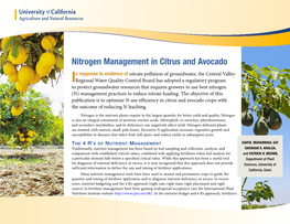 Nitrogen Management in Citrus and Avocado