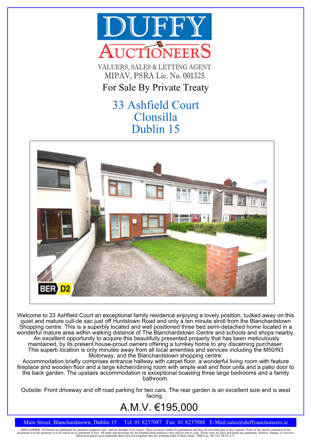 33 Ashfield Court Clonsilla Dublin 15