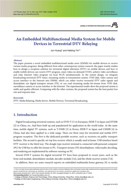 An Embedded Multifunctional Media System for Mobile Devices in Terrestrial DTV Relaying