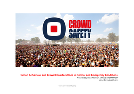 Crowd Safety Presentation