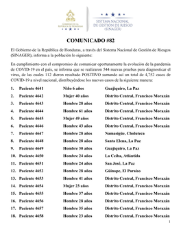 Comunicado #82