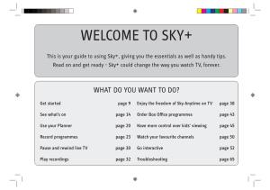 Welcome to Sky+