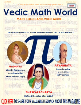 Vedic Math World MATH, LOGIC and MUCH MORE…