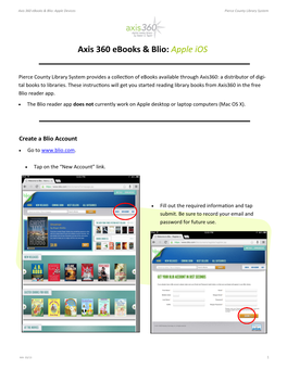 Axis 360 Ebooks & Blio: Apple