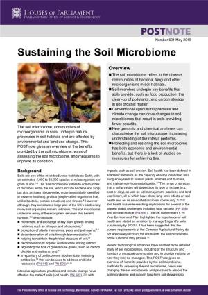 Sustaining the Soil Microbiome