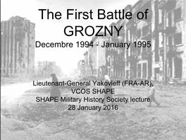 The First Battle of Grozny.Pdf