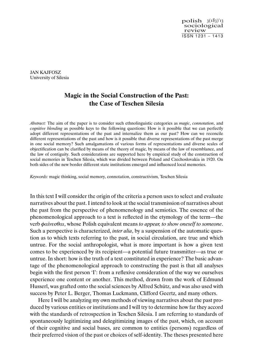 The Case of Teschen Silesia