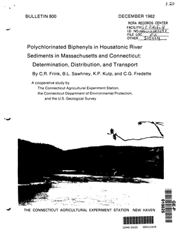 In Housatonic River Sediments in Massachusetts and Connecticut: Determination, Distribution, and Transport by C.R