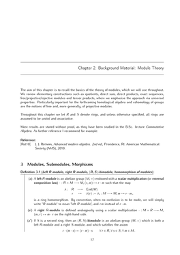 Chapter 2. Background Material: Module Theory