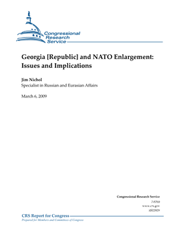 Georgia [Republic] and NATO Enlargement