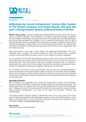 Hollywood Star Turned Entrepreneur: Jessica Alba, Founder of The