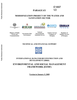 Paraguay Modernization Project of the Water And