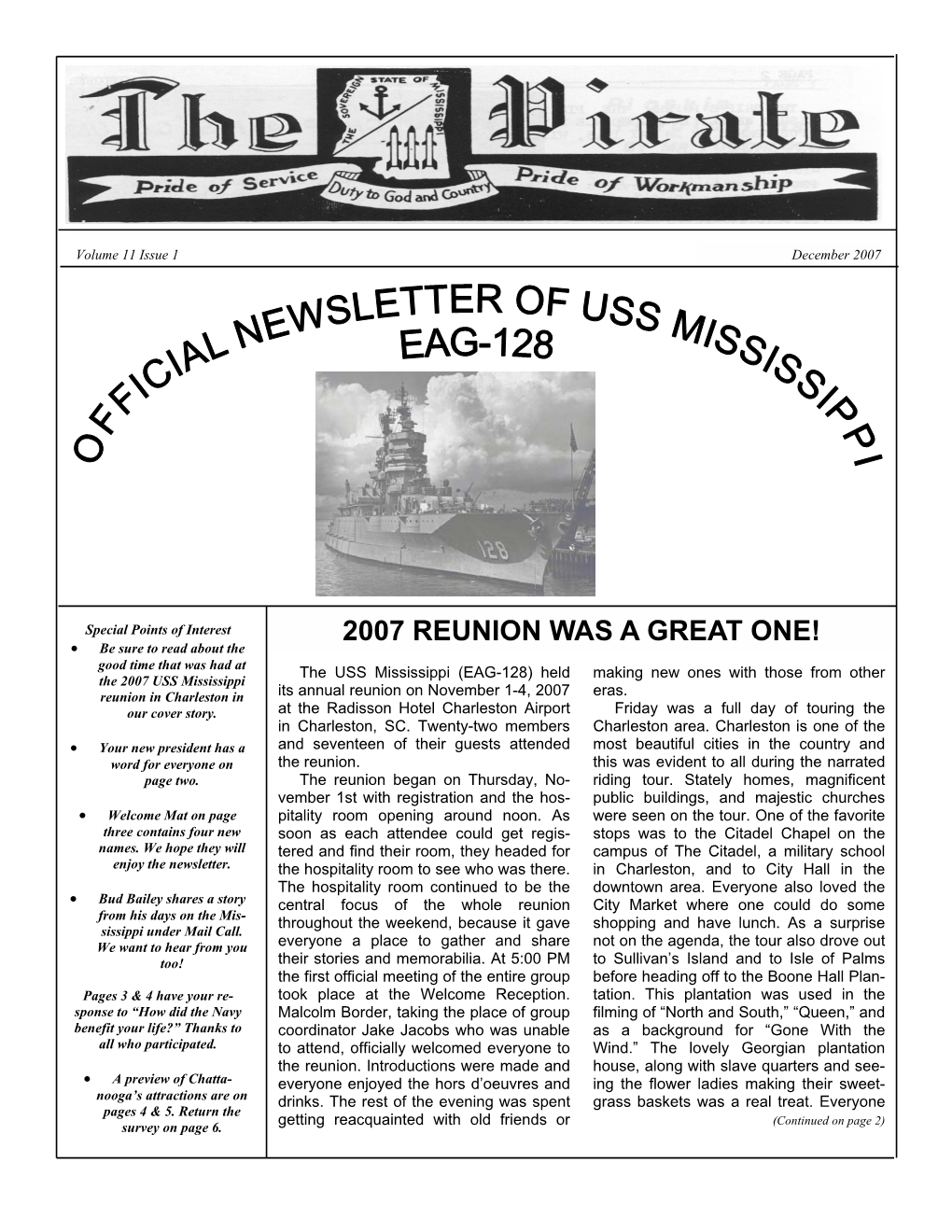 Mississippi Pirate Newsletter