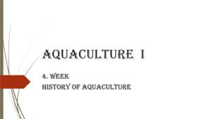 Aquaculture I