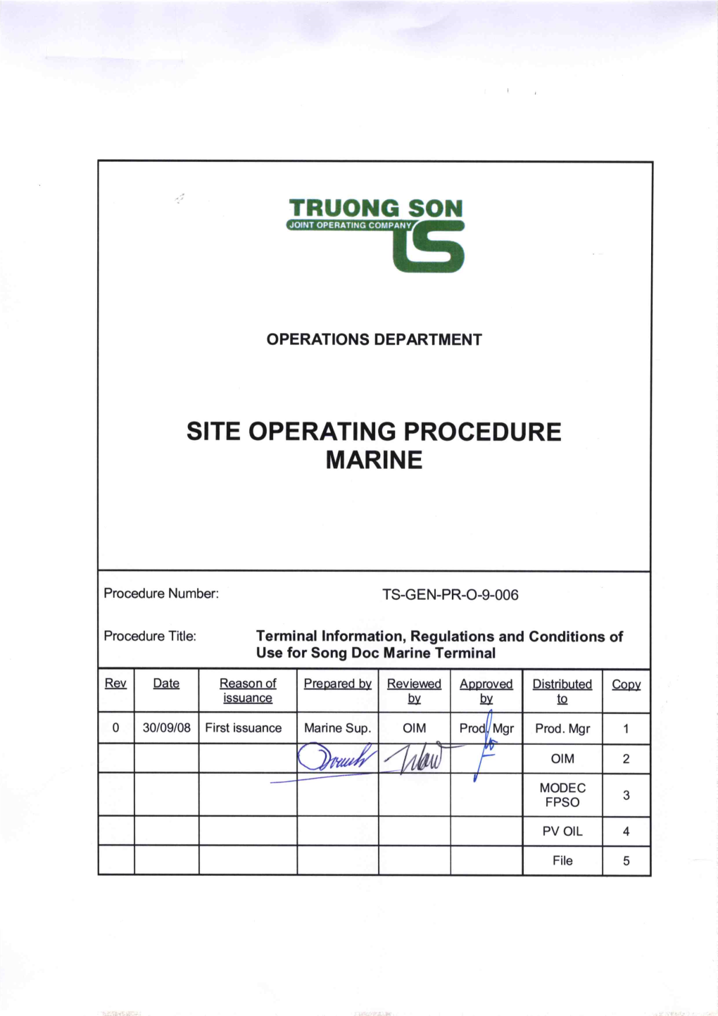 Song Doc Terminal Handbook