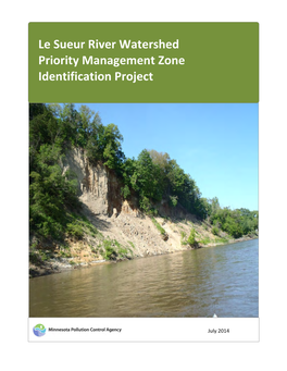 Le Sueur River Watershed Priority Management Zone Identification Project