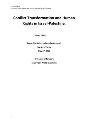 Conflict Transformation and Human Rights in Israel-Palestine