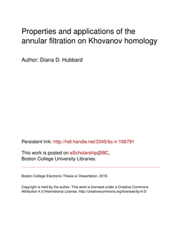 Properties and Applications of the Annular Filtration on Khovanov Homology