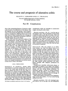 The Course and Prognosis of Ulcerative Colitis