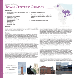 Character Area: Town Centres: Grimsby GRIMSBY SUMMARY