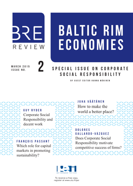 2 SPECIAL ISSUE on Corporate Social Responsibility