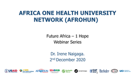 Africa One Health University Network (Afrohun)