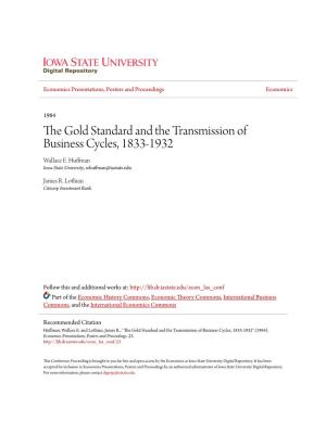 The Gold Standard and the Transmission of Business Cycles, 1833-1932" (1984)