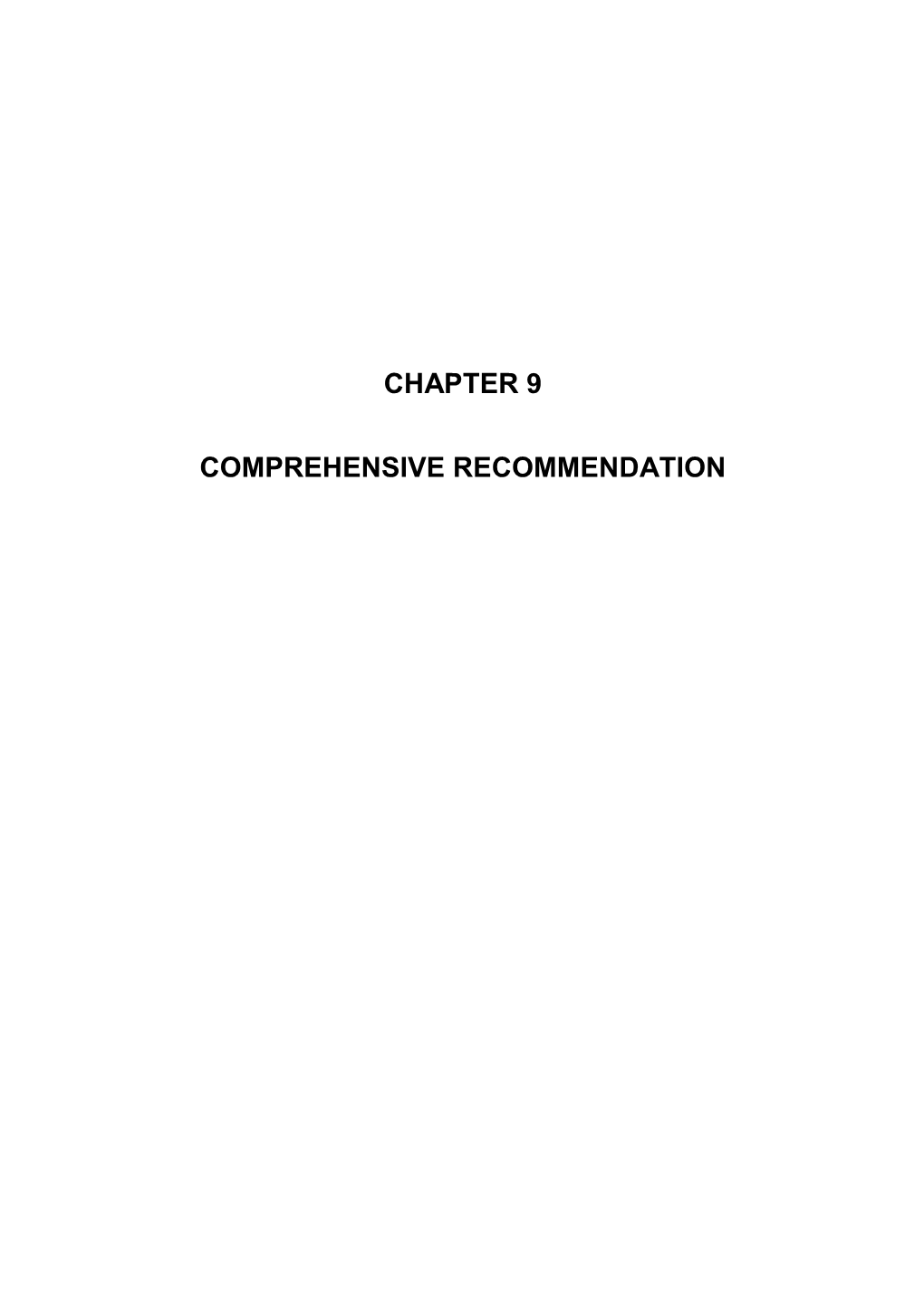 Chapter 9 Comprehensive Recommendation