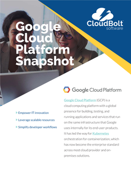 Google Cloud Platform Snapshot