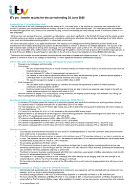 Interim Results for the Period Ending 30 June 2020