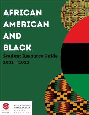 African American and Black Student Resource Guide
