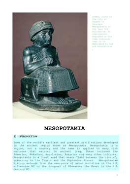 Mesopotamia in the Late 3Rd Millennium