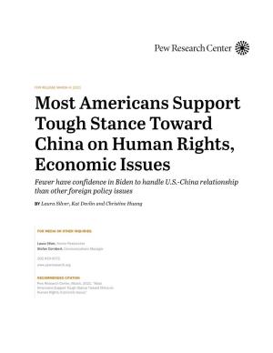 Most Americans Support Tough Stance Toward China on Human