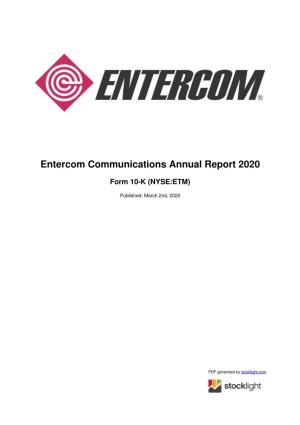 Entercom Communications Annual Report 2020