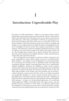 Introduction: Unpredictable Play