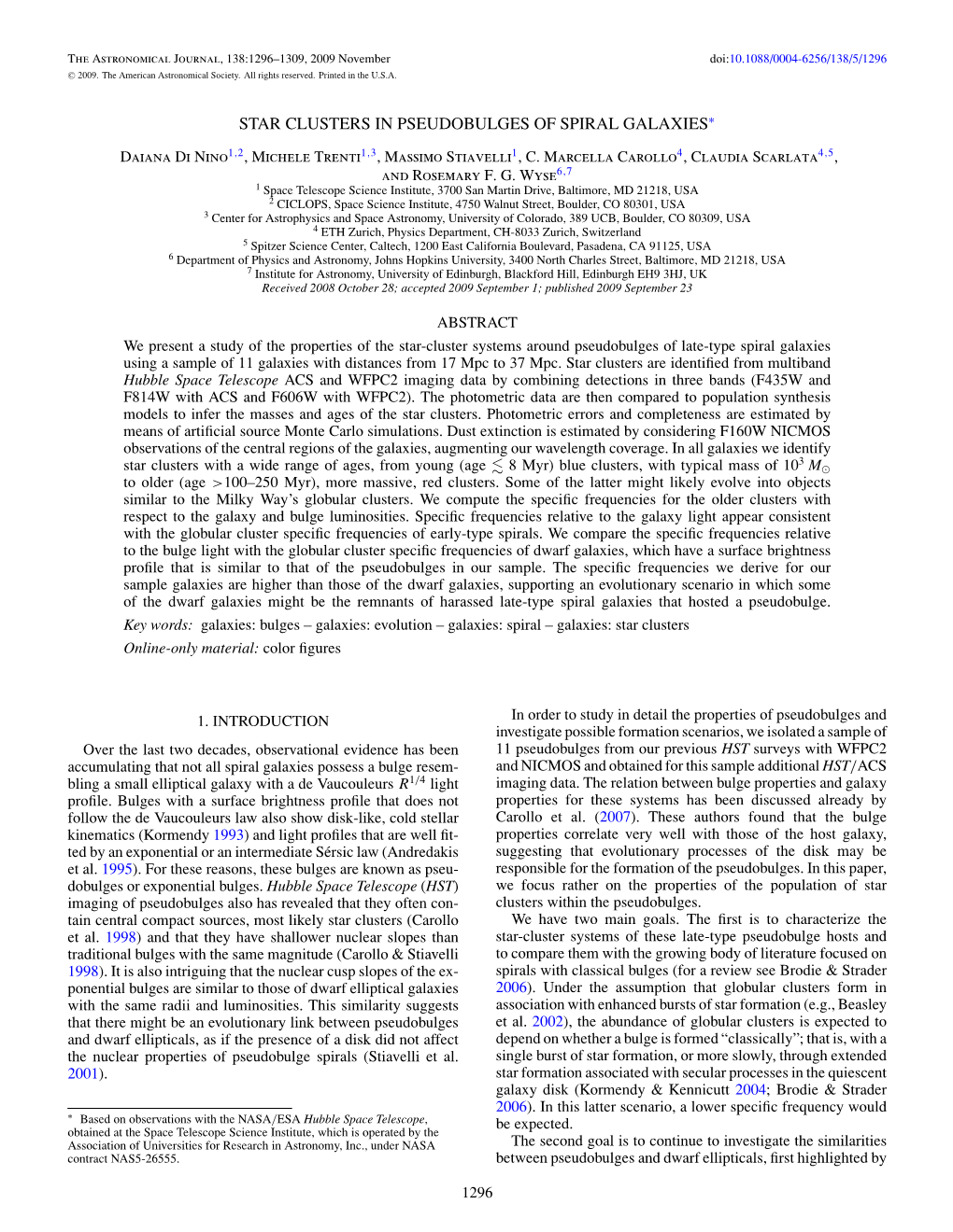 Star Clusters in Pseudobulges of Spiral Galaxies∗