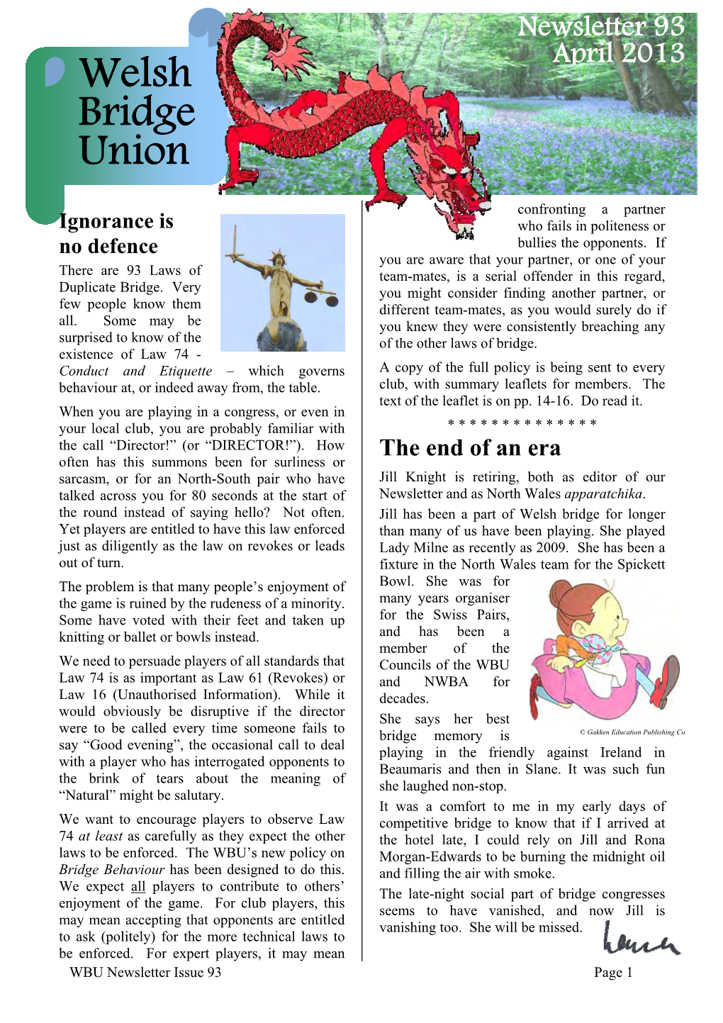 Newsletter 93 April 2013