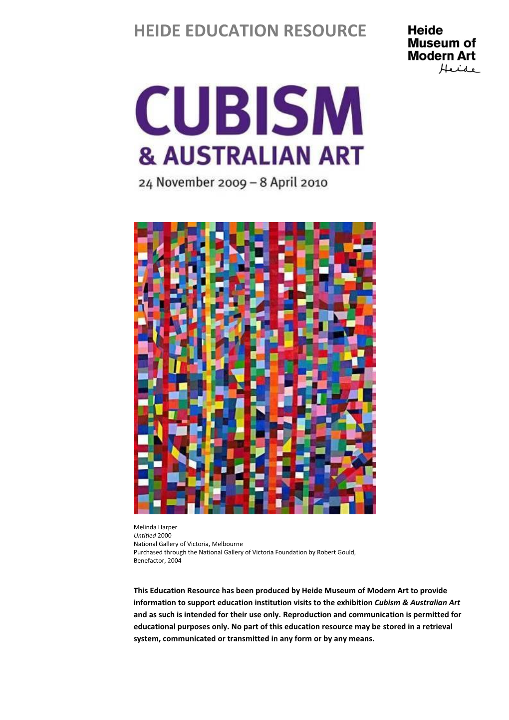 Cubism and Australian Art and Its Accompanying Book of the Same Title Explore the Impact of Cubism on Australian Artists from the 1920S to the Present Day