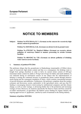 En En Notice to Members