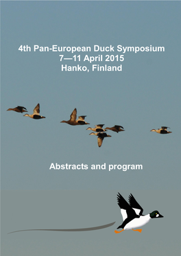 Abstracts and Program 4Th Pan-European Duck Symposium 7