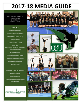 Oklahoma Baptist University Stunt Team