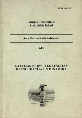 Latvijas Universitātes Zinātniskie Raksti Acta Universitatis Latviensis