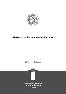 Network Socket Module for Morpho