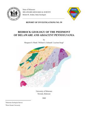 RI59 Bedrock Geology of the Piedmont of Delaware And
