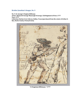 Brother Jonathan's Images, No. 9 “A Virginian Rifleman,” 1777