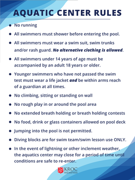 Aquatics Center Rules