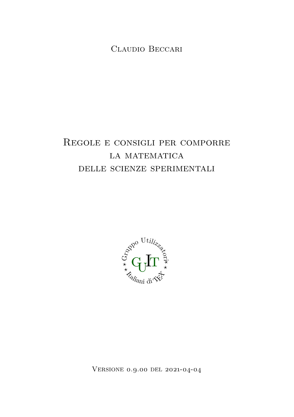 Regole E Consigli Per Comporre La Matematica Delle Scienze Sperimentali