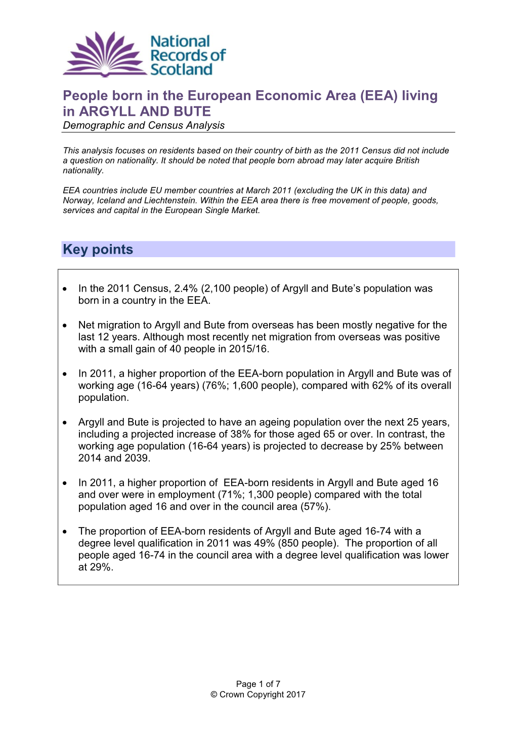 ARGYLL and BUTE Demographic and Census Analysis