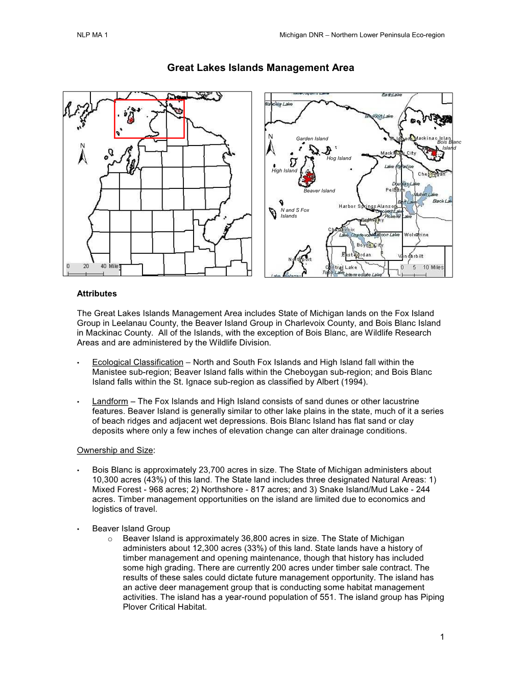 Great Lakes Islands Management Area